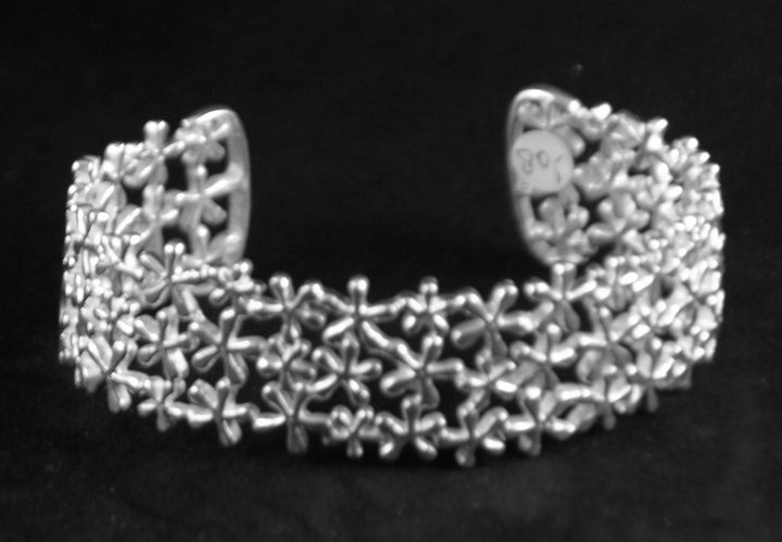 Brede zilveren armband 22mm