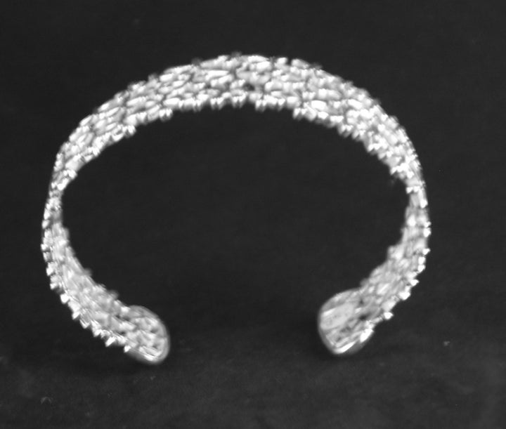 Brede zilveren armband 22mm