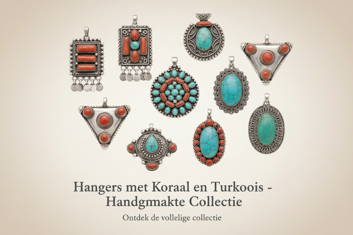 Collectiebanner Hangers met Koraal en Turkoois